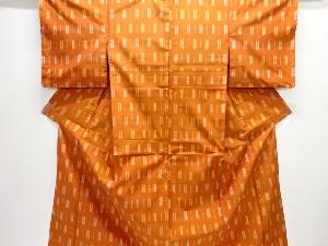 絣柄織り出し手織り紬着物